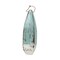 3.5" X 16.1" Wood Turquoise & White Decorative Wall Hanging Buoy Figurine